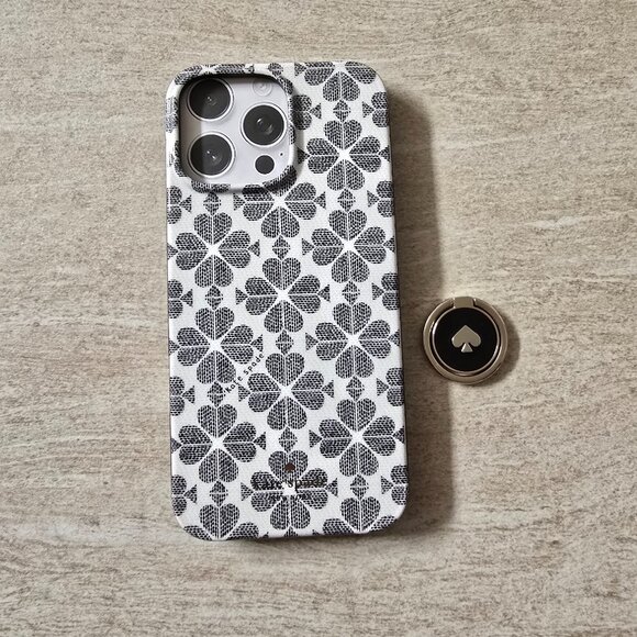 Kate Spade Flower Stability Ring And Case iPhone 16 PRO MAX KK238 - Picture 4 of 6